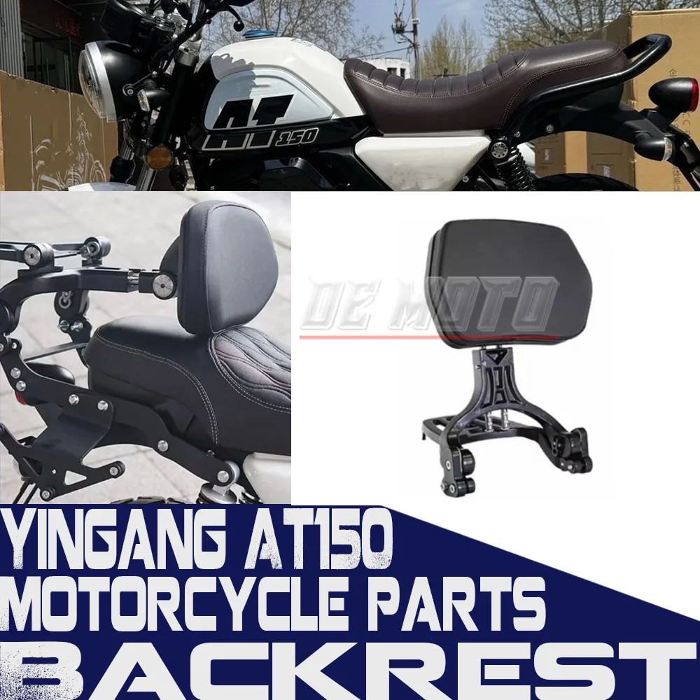 FOR Yingang AT150 Modified Telescopic Folding Backrest Retro Side Bag Helmet Canvas Side Bag Driver Backrest