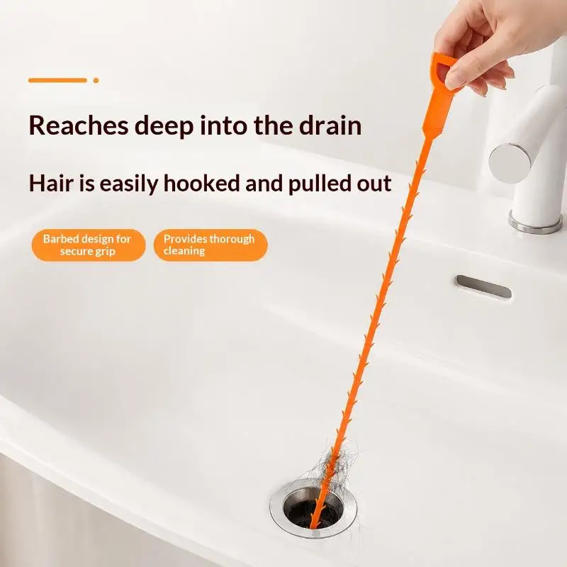 【CC】3/5Pcs Kitchen Sink Bathroom Toilet Hair Clog Removal Hand Crank Drain Snake Home Plumbing Unclogging Tool