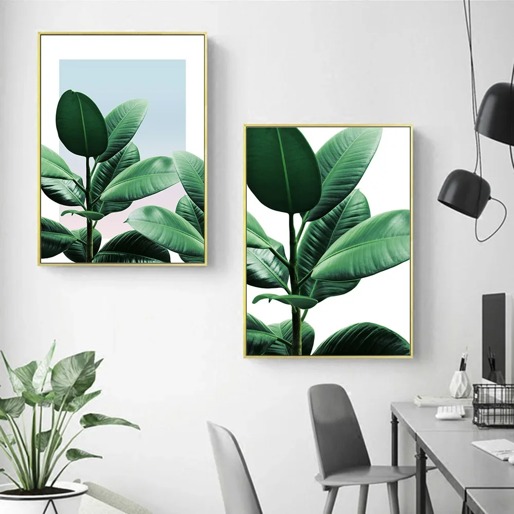 1pc Frameless Nordic Minimalist Aesthetics Wall Art Cactus Agave Plant HD Oil on Canvas Poster Print Home Living Room Bedroom De