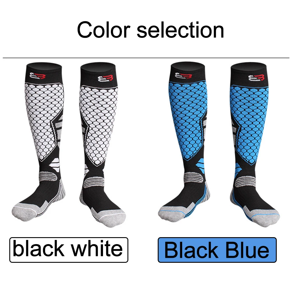 3 Pairs Men Winter Thick Sports Socks Outdoor Warmth Sweat Absorption Breathability Suitable Hiking Ice Skating Skiing Socks