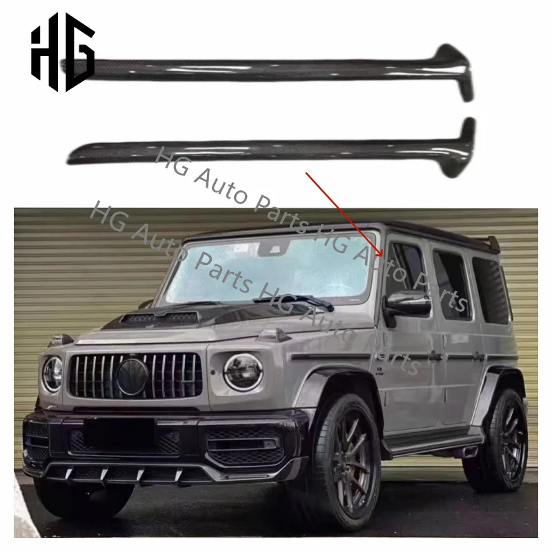 

Real Carbon Fiber Car Side Window A C Pillars Shape Cover Trim Decor For Mercedes Benz G-Class Wagon W463 G63 G500 G55 G352