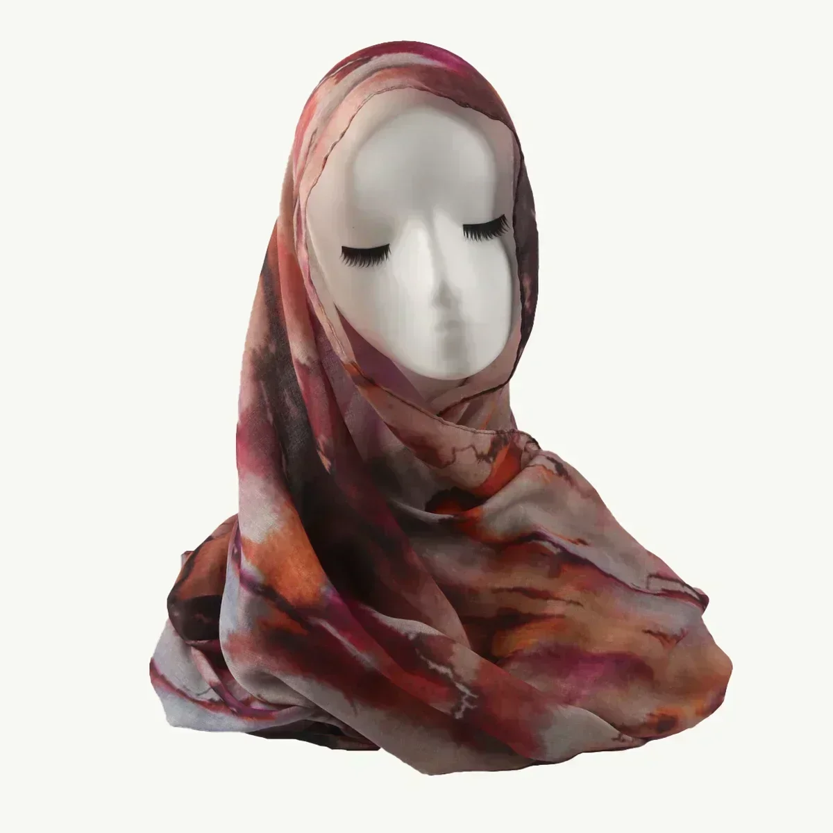 Bufanda de algodón para mujeres musulmanas, de color ombré Hijab, chal Modal de acuarela, 180x80cm, gran oferta