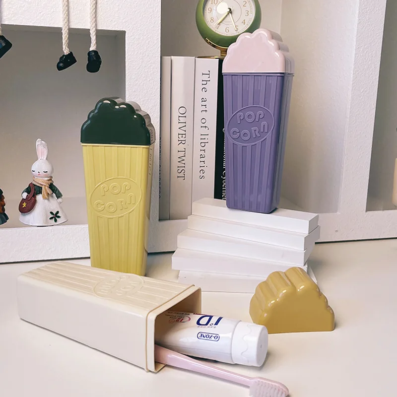 

Портативный набор для зубных щеток с мультяшным дизайном: стакан, аксессуары для ванной комнаты, стакан для зубной пасты и щетки для путешествий и домашнего использования