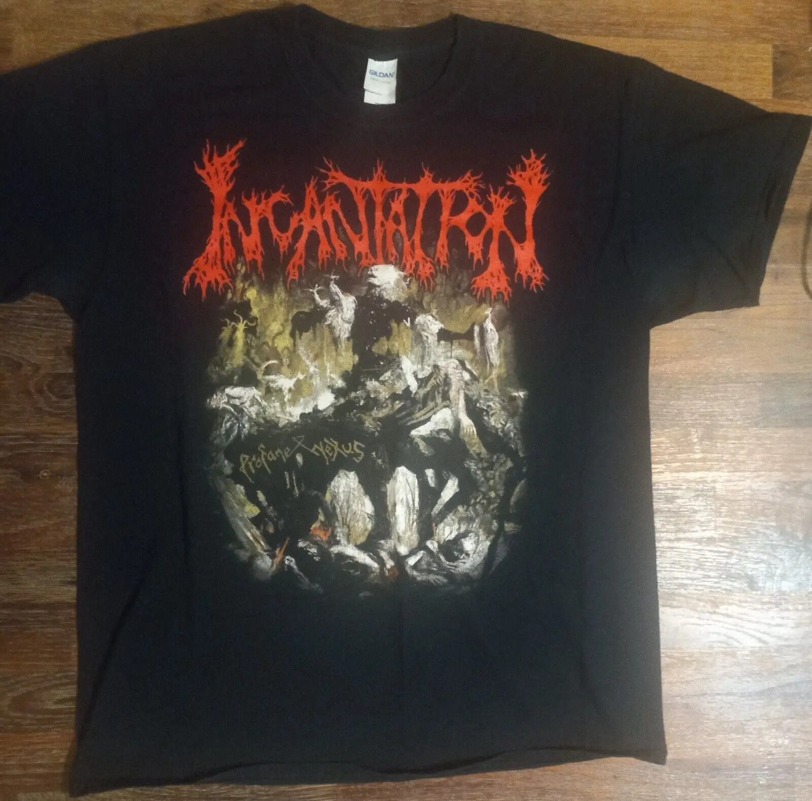 Incantation T Shirt LARGE death metal disma mortician profanatica immolation