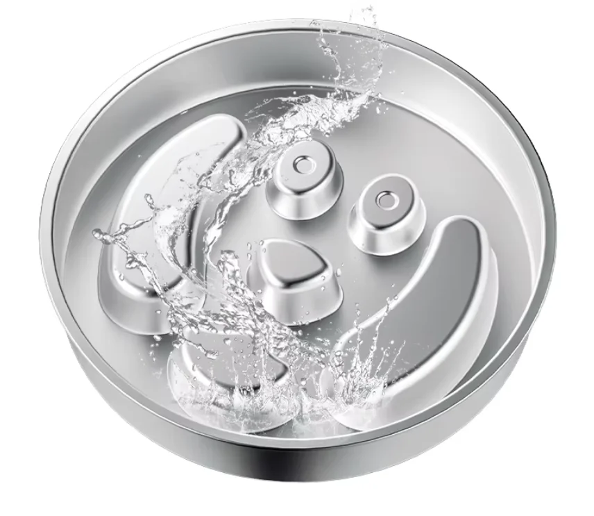 

Stainless Steel Slow Food Bowl Non-slip and Anti-knock Cat and Dog Bowl Easy To Clean Large Capacity Pet Bowl