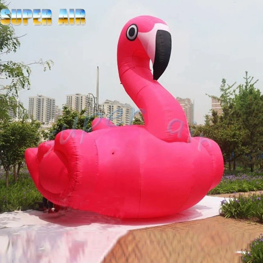 Animal cartoon shaped bird pink inflatable goosey used for amusement part