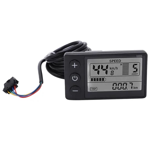 Imagen 2 del producto Medidor de pantalla LCD para patinete eléctrico, Panel de Control con enchufe para bicicleta eléctrica, S866, 24V, 36V, 48V, nuevo