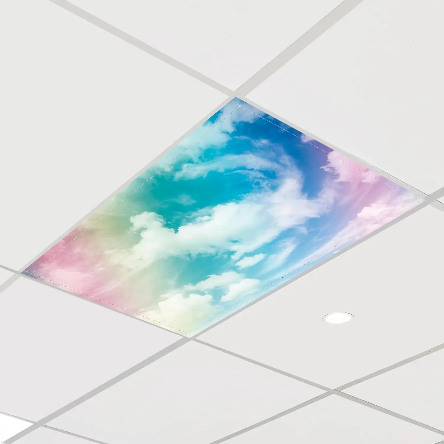 1 Pcs Fluorescent Light Covers, 4x2 Feet Covers for Ceiling Lights Magnetic Light Filters for Classroom, Office, Hospitals, Home