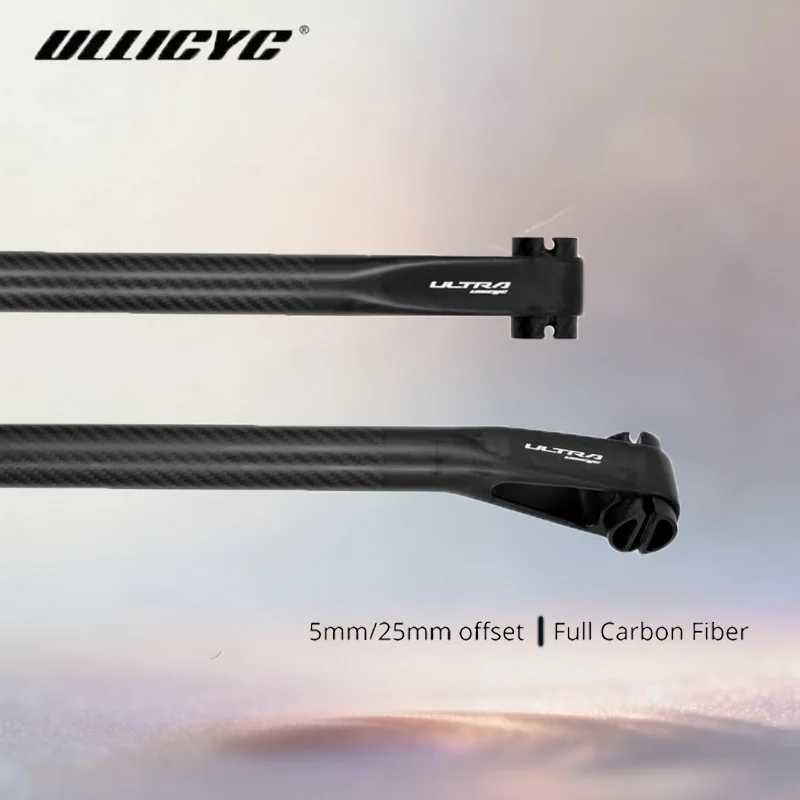 

ULLICYC Ultra Light Carbon Seat Bicycle Seat Diameter 25.4/27.2/30.9/31.6mm Length 350/400mm Suitable for Mountain Bikes/road