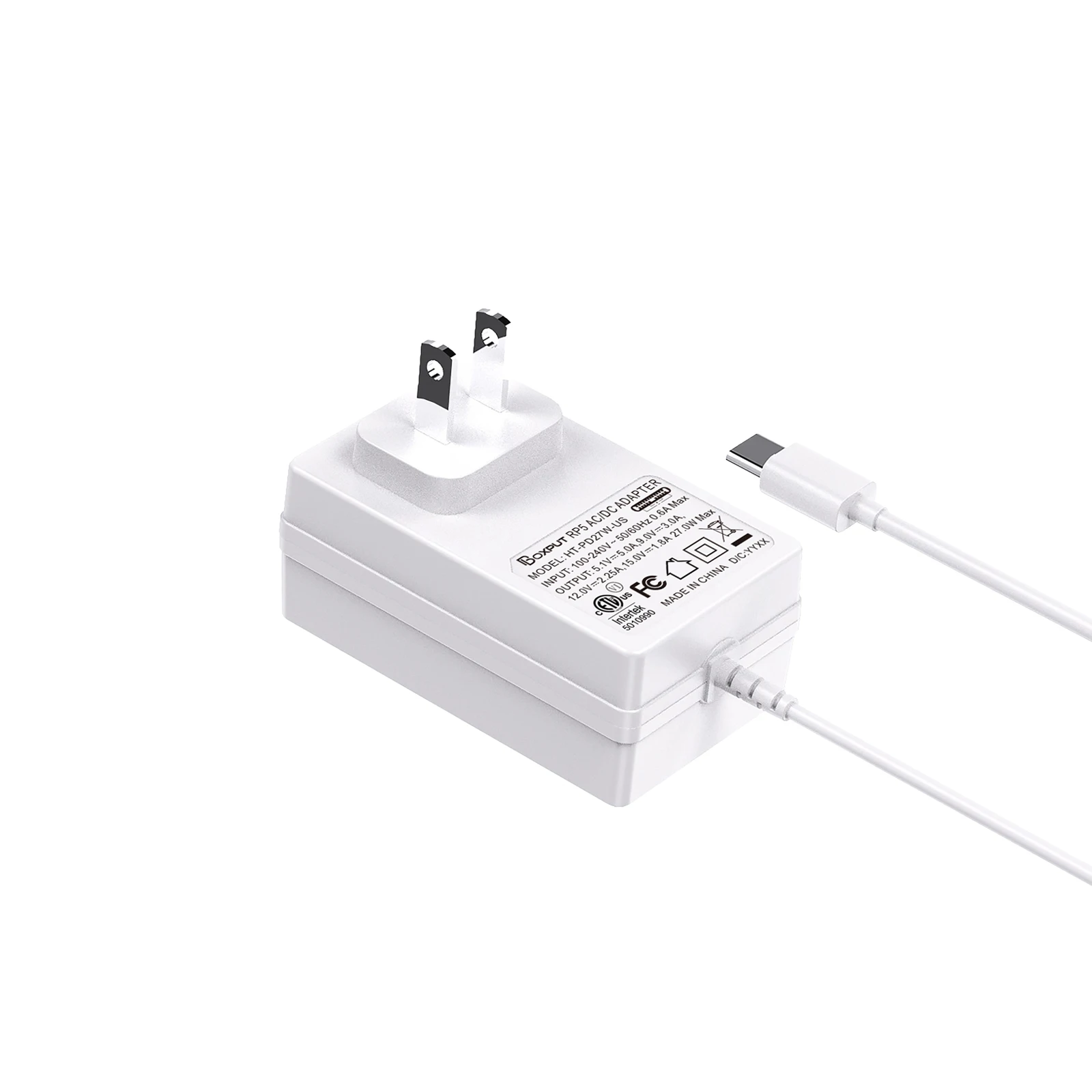 Блок питания для Raspberry Pi 5, 27 Вт, USB Тип C, 1,2 м