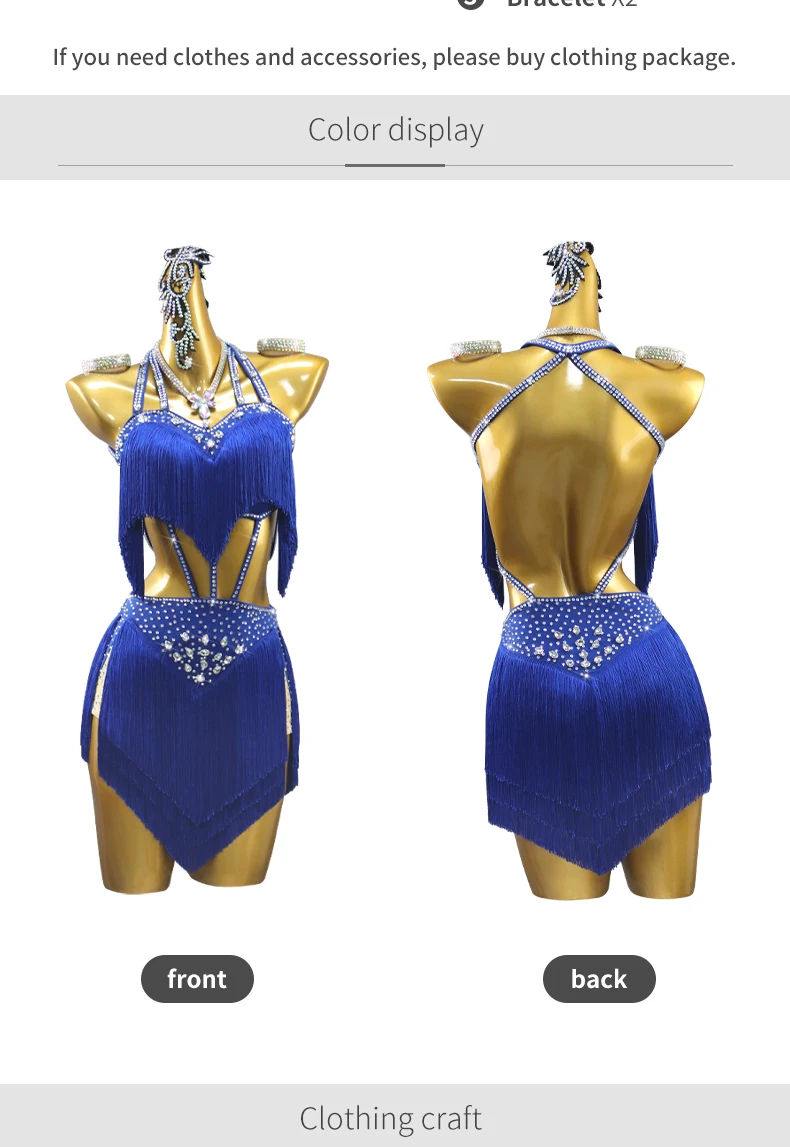 2026 Latein-Praxiskleidung Tanzkleid Aufführungskleidung Fransenrock Damenanzug Mädchen Sport Bühne Samba Ballsaal Party Kostüme – Detail 5