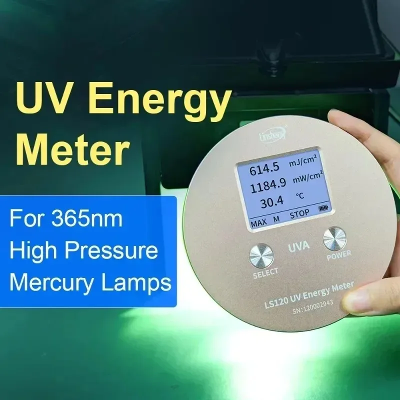 LS120 315nm to 400nm UV Energy Meter UVA Intensity Measurement Integrator Ultraviolet Curing Light Radiometer UV Power Puck