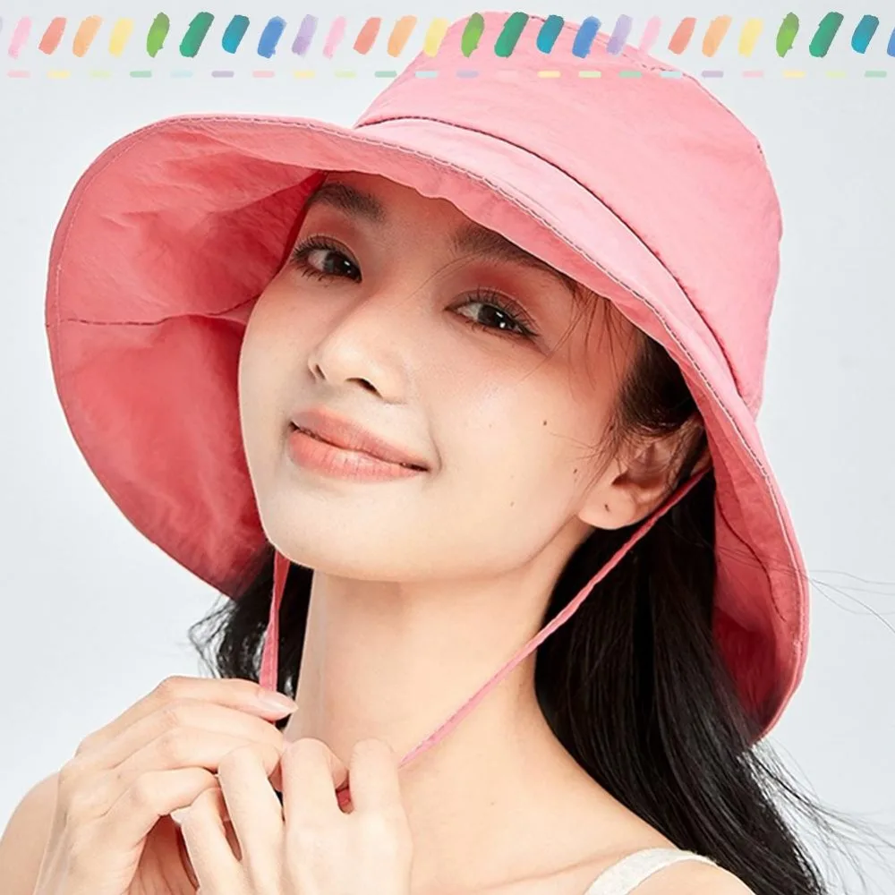 

Soft UV Protection Big Brim Fisherman Hat Lightweight Quick Drying Sunshade Hat Foldable Breathable Sun Hat for Women