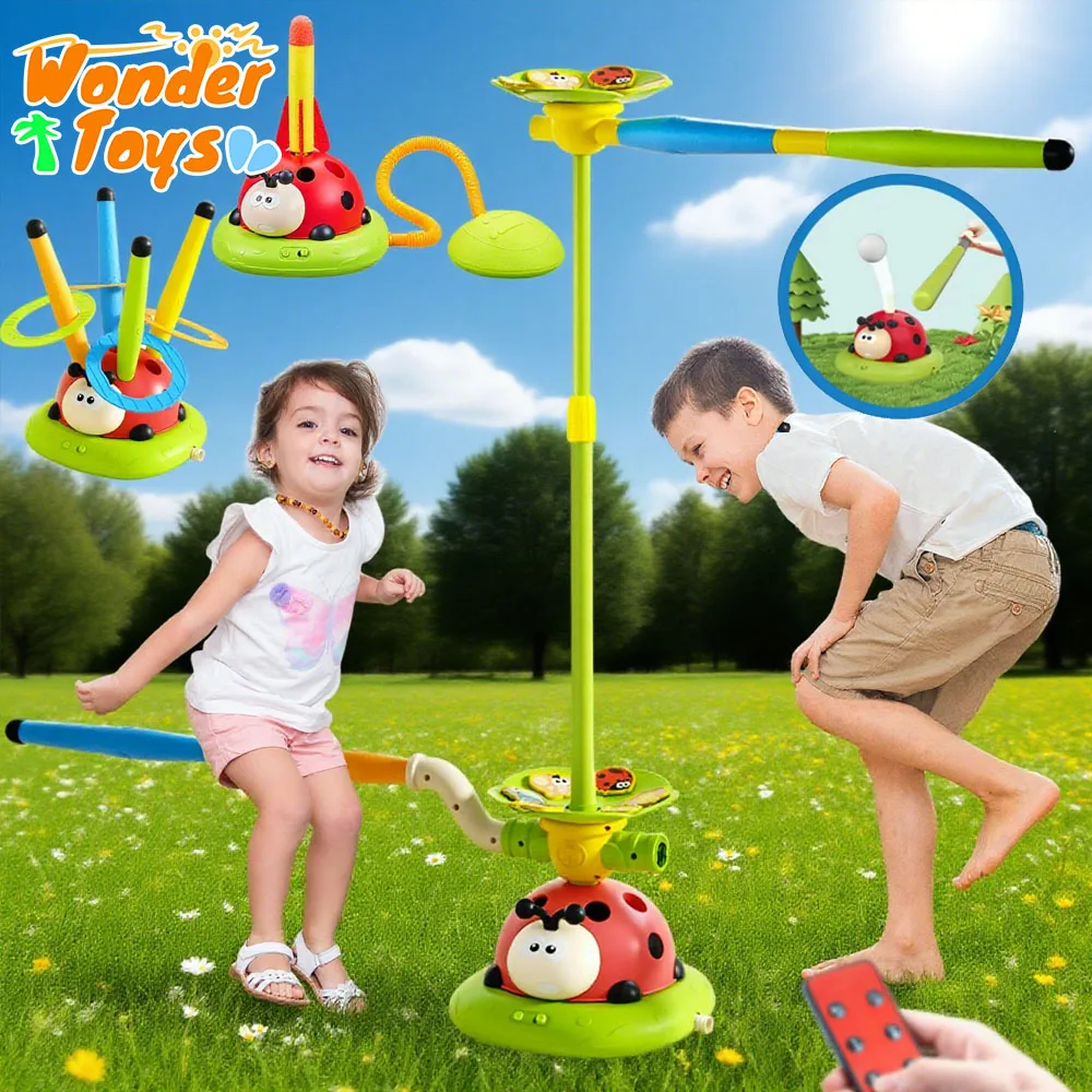Ladybird Sports Toys 4/3 In 1 Baseball Children Skipping Rope Toss Games Sensory Training Launcher Jumping Indoor Outdoor Toys