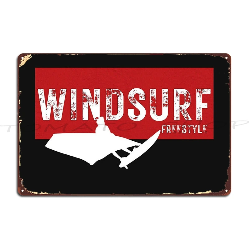 Trailblazing the Waves The Windsurfing Windsurfer Girl Metal Sign Wall Pub Wall Cave Party Bar Cave printed  Tin Sign Poster