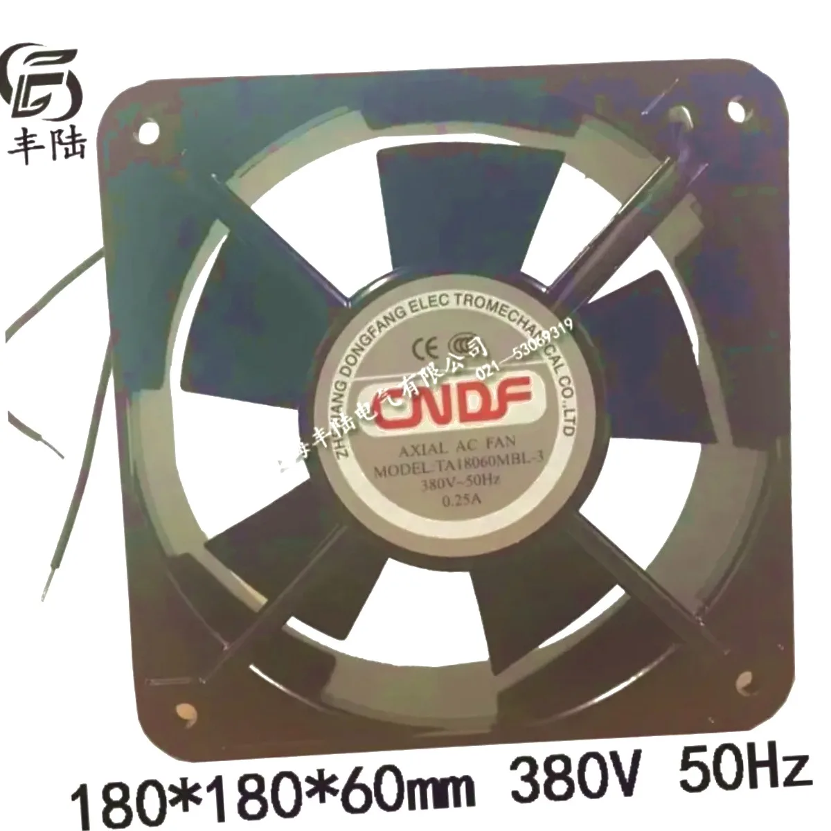CNDF TA18060MBL-3   0.25A 180x180x60mm 2-Wire  Cooling Fan