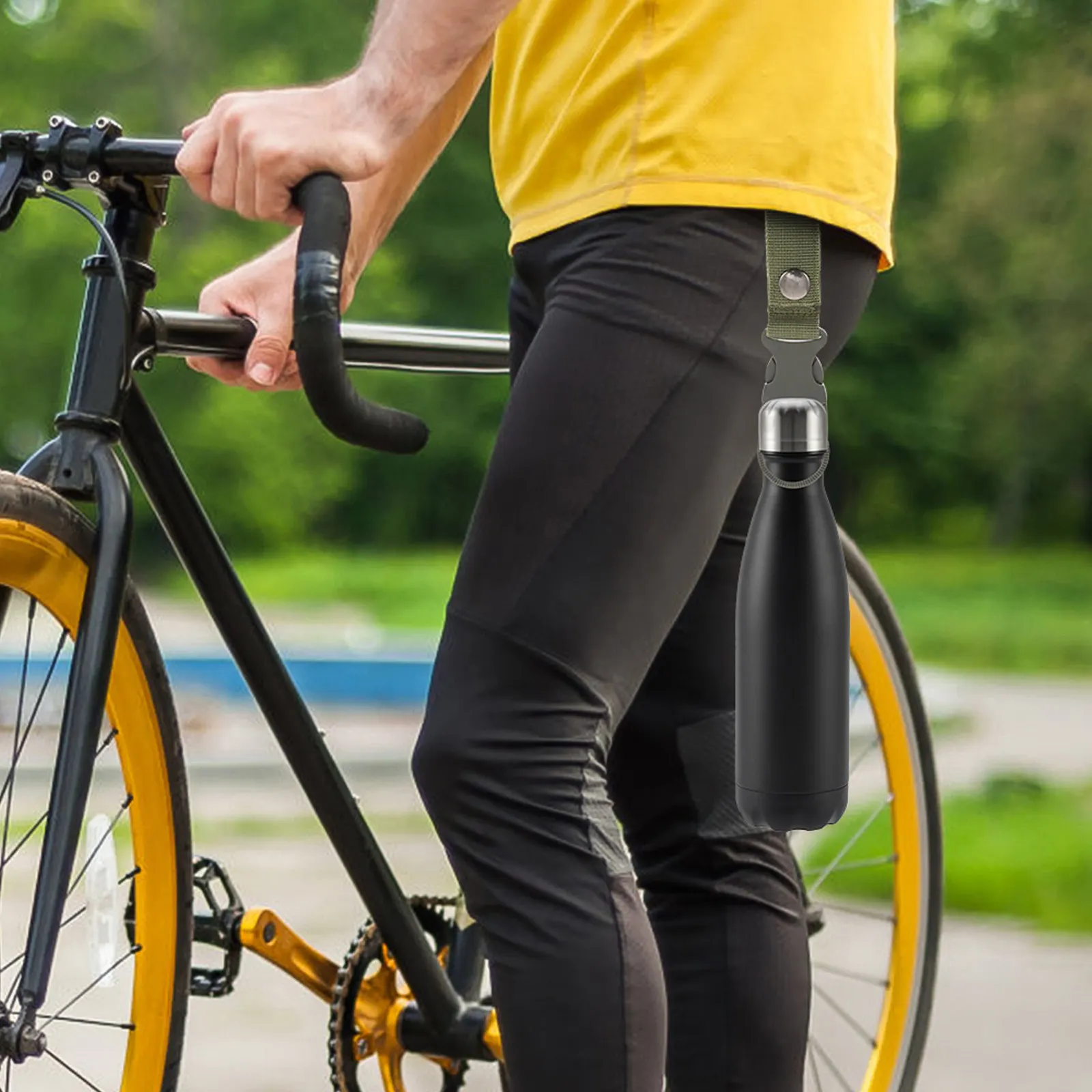 Hebillas para botellas de agua, hebilla colgante de nailon de colores llamativas para organizador de llaves, portátil, para exteriores, 6 uds.