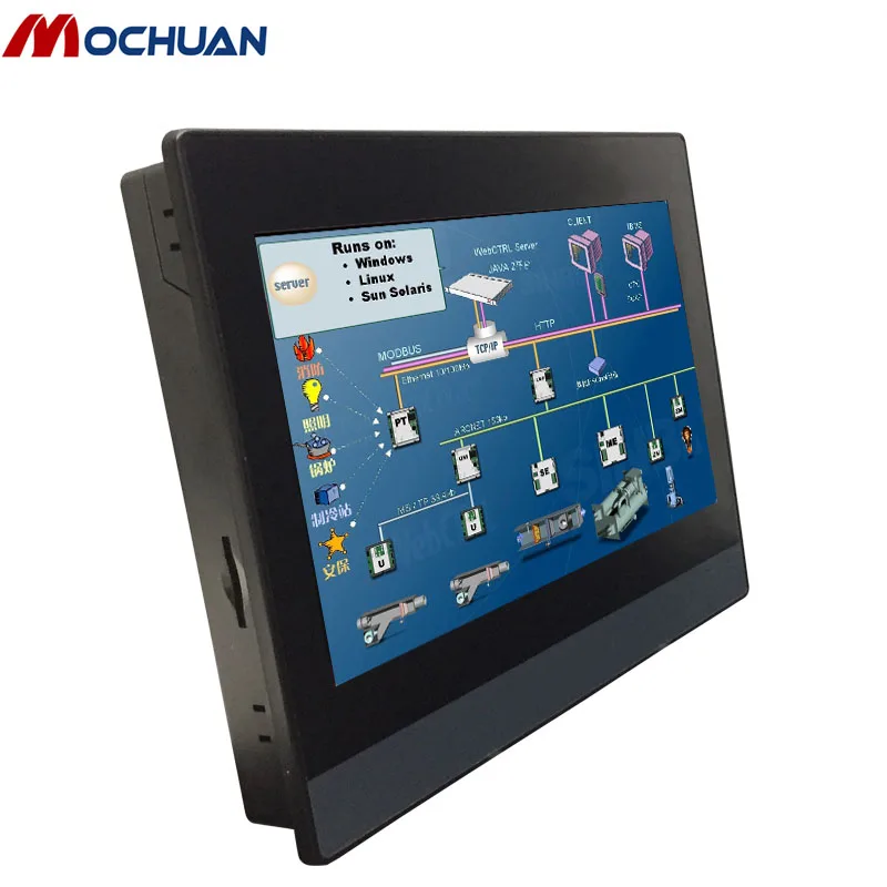 

Mochuan 10.1 Inch MC-H100ED Lcd Tft Resistive Ethernet RJ45 HMI Panel Display Modbus for Ro System