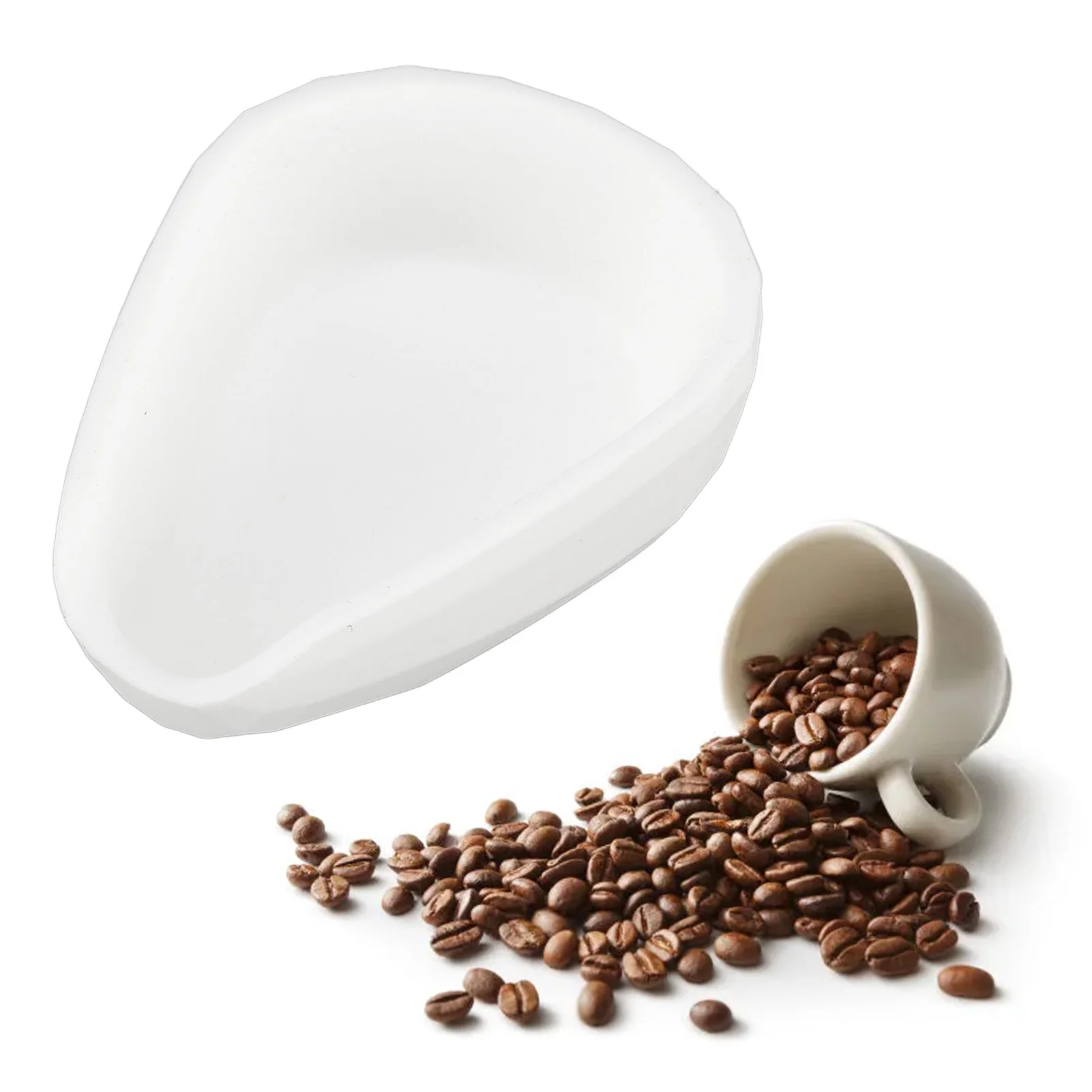 1Pc Coffee Bean Dosing Cup Food Grade Silicone Measuring Tray Cupping Weighing Single Dosing Tray for Coffee Beans