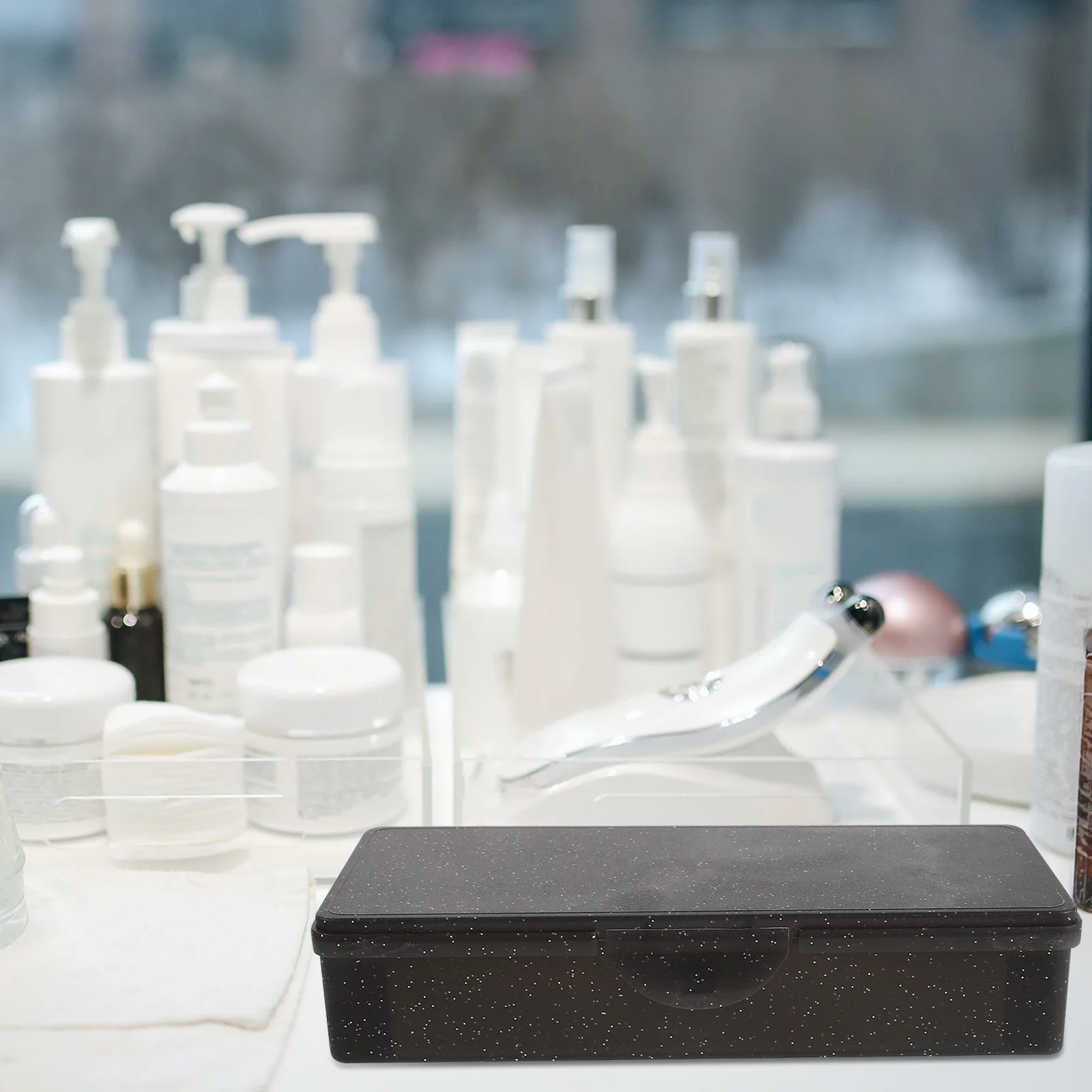 

6pcs Makeup Storage Box Lightweight Rectangular Plastic Organizer For Cosmetics Nail Art Craft Supplies Portable Container