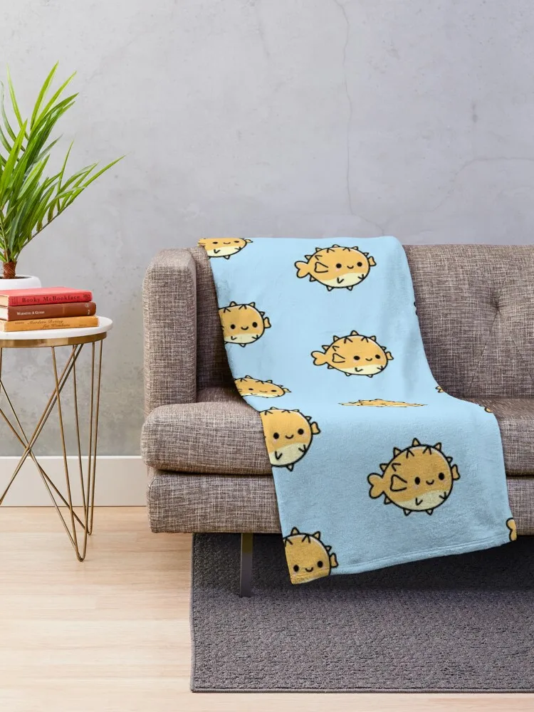 Pufferfish Throw Blanket Decorative Bed Blankets Decorative Sofa Blankets Thin Blanket For Sofa Thin