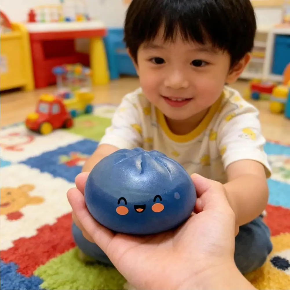 

Реалистичная гигантская игрушка-пельмень для снятия стресса с бамбуковой пароваркой, мягкий TPR-шарик-антистресс, забавный креативный подарок