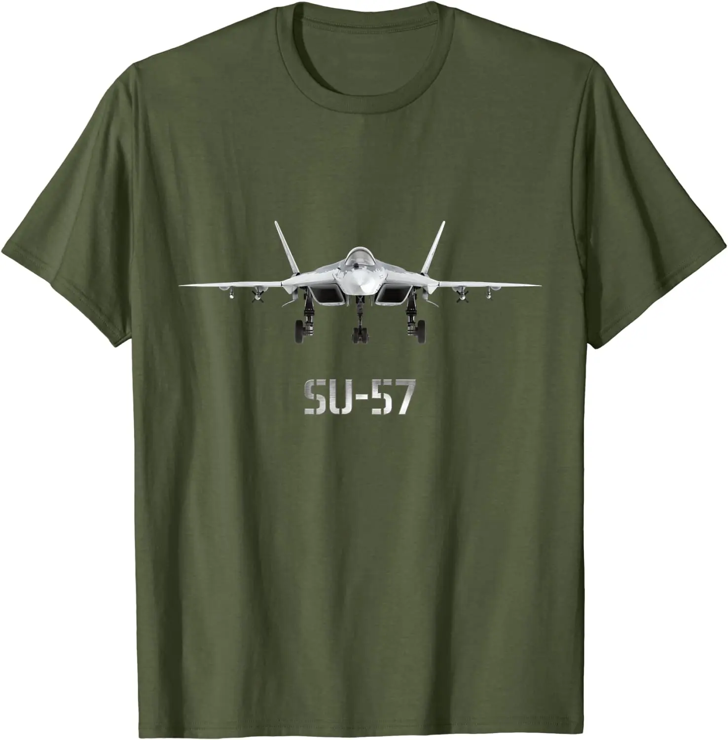 SU-57 Russian Fighter Jet Men T-Shirt Short Sleeve Casual 100% Cotton O-Neck T Shirts