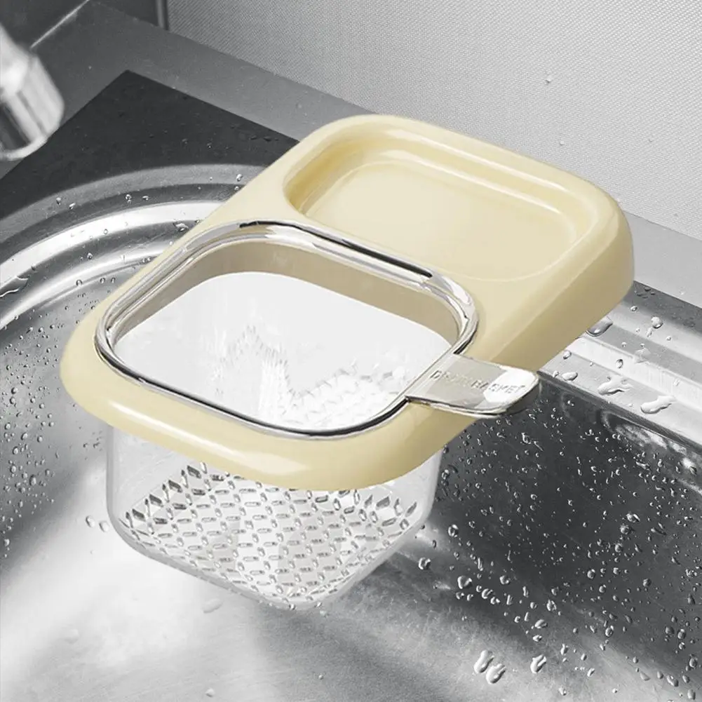 

Suction Cup Sink Filter Basket with Hanging Drain Basket, Household Kitchen Food Scrap Separator Reusable