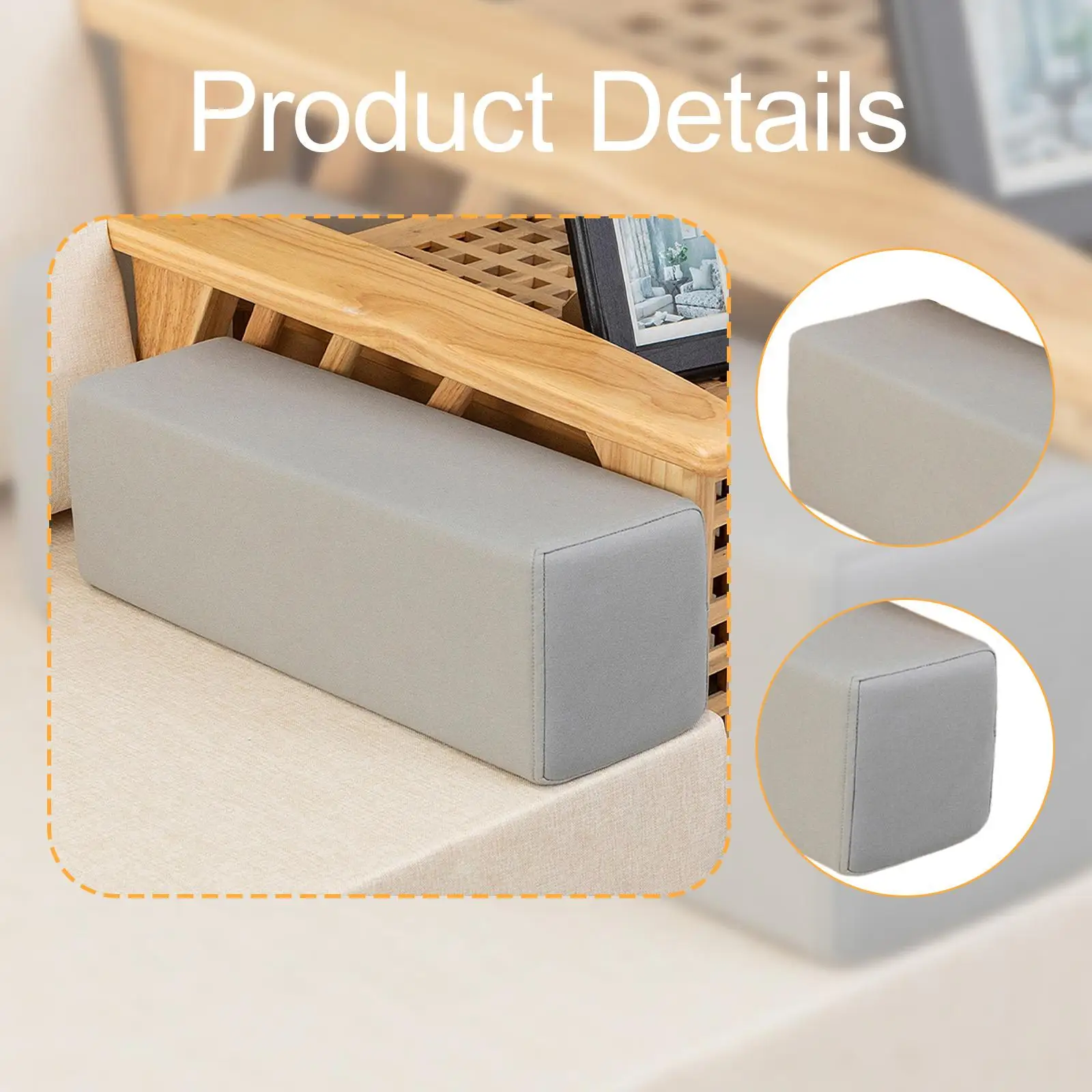 Arm Rest Support Pillow High Density Foam Rectangular Versatile Pad for Couch