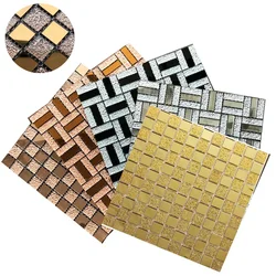 3PCS Crystal Glass Mosaic Tiles Backsplash Kitchen Wall Tile Sticker Showroom Cabinet Door Frame Decorate Wall Sticker Wallpaper