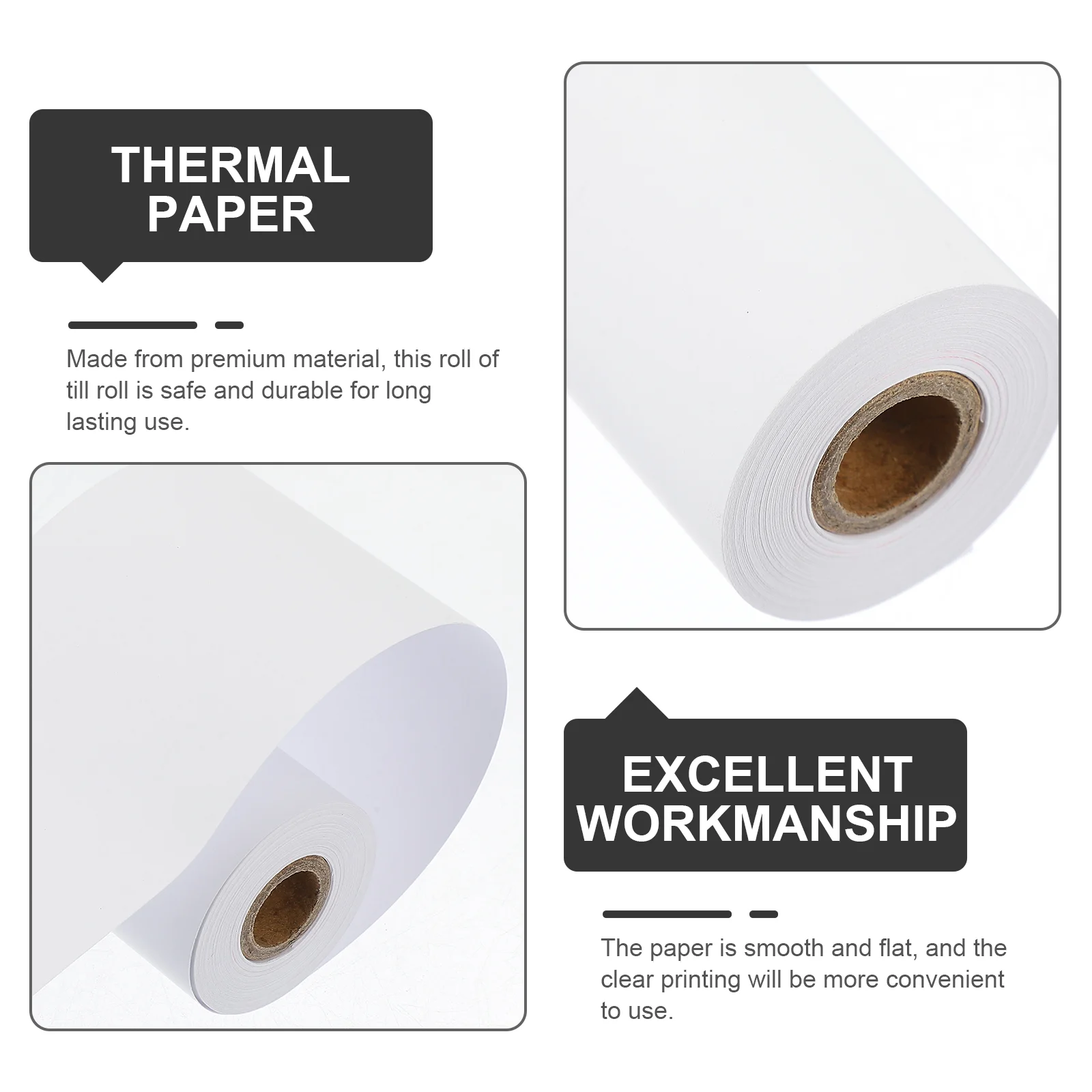  10 Rolls Thermal Paper Receipt Printing Multifunction Credit Card Machine White