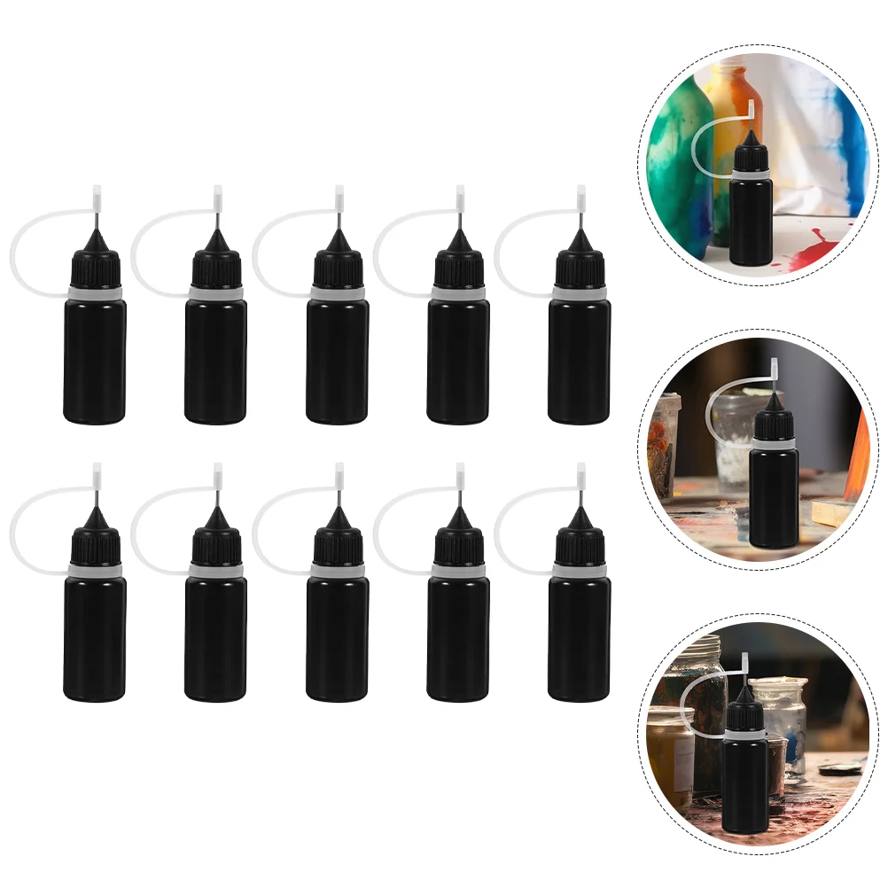 10 Pcs Needle Tip Bottle Glue Bottles with Fine Squeeze Applicator for Liquids Precision