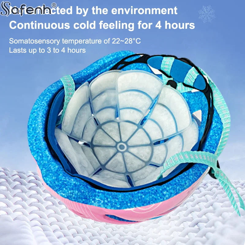 بطانة غطاء تبريد PCM سوداء وسادة ثلج قابلة للتعديل للصيف قبعة عالمية مناسبة مع جل تبريد فوري للطقس الخارجي والحار #3