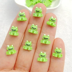 50Pcs Cute Mini Cartoon Frog Nail Art Resin Designer Charms DIY Craft For Nail 3D Decorations Jewelry