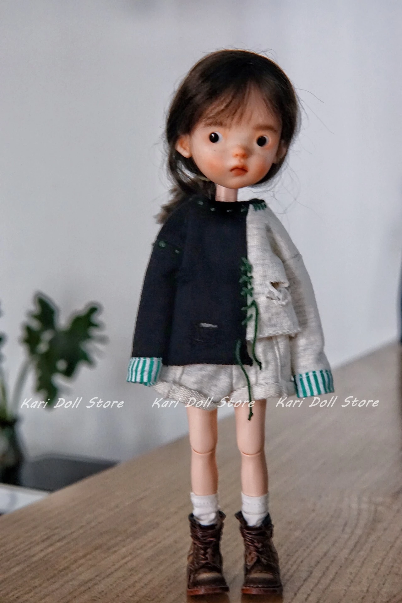 Kari Doll Clothes and skirts Waste soil wind splicing long sleeves suit for Landazz Landoudou Doll