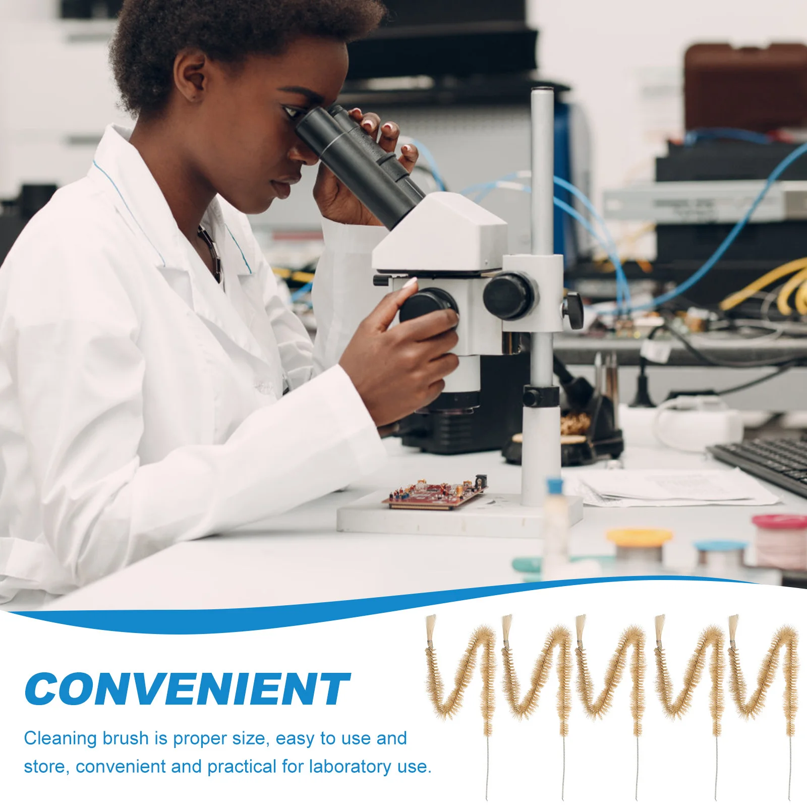 

5 Pcs Condenser Pipe Brush Cleaning Brushes Iron for Laboratory Spherical Tube Multifunctional