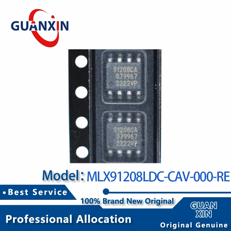 

100% New MLX91208LDC-CAV-000-RE SOIC-8 Marking 91208CA MLX91208