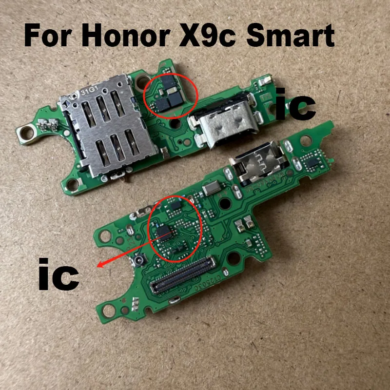 For Huawei Honor X9c Smart USB Charging Port Mic Microphone Dock Connector Fast Board Flex Cable Repair Parts