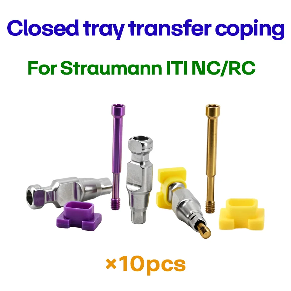 Dental Closed Impression Coping Transfer Post Screw Set Fit Straumann ITI BL NC RC Tooth Replacement Lab Supplies 10Pcs/Lot