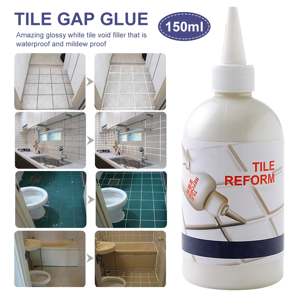 

Tile Gap Glue Durable | 150ml Efficient Gap Refill Gel | Tile Grout Repair Sealant Restorer for Bath