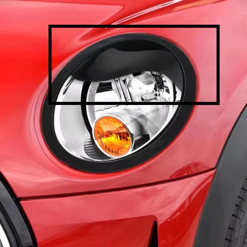 2pcs/set ABS for Mini R55 R56 R57 R58 R59 Car Headlight Eyelid Eyebrow Sticker Cover Eyelids Moulding Trim Styling Accessories