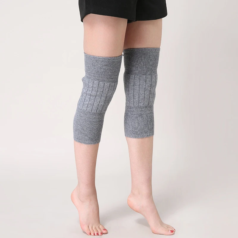 Damen Wolle gestrickt Kniesc honer Knöchel Winter Kaschmir warm rutsch fest elastisch Knie Ärmel Gelenks chutz für Yoga/Tanz/Training