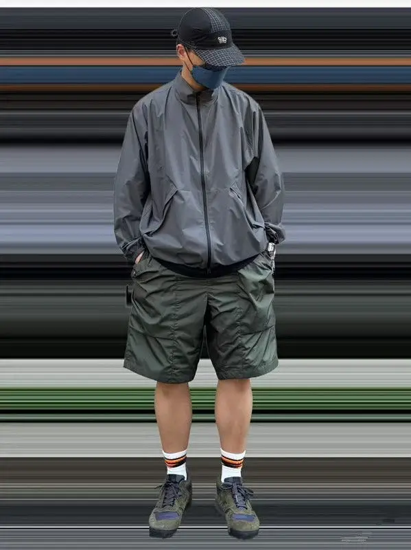 GOLDWIN 26SS Unisex Loose Fit Wasserdichte Ripstop-Shorts mit mehreren Taschen, leichte Techwear für Outdoor-Wanderungen, Gorpcore, knielang – Detail 11