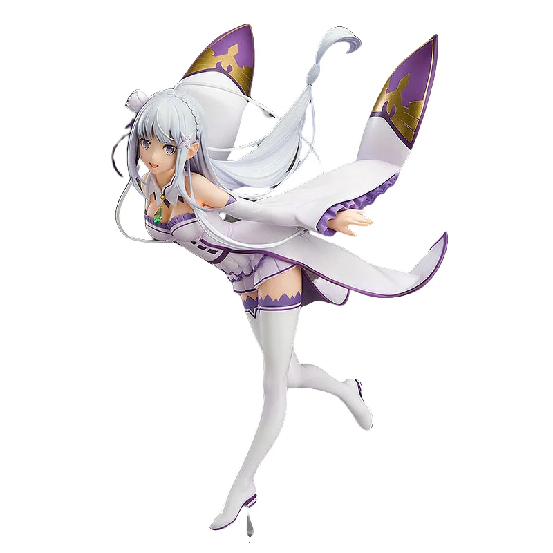 22cm Emilia Action Figure Anime Re Life In A Different World From Zero Women'S Solid Figures Flying Posture Collection Ornament