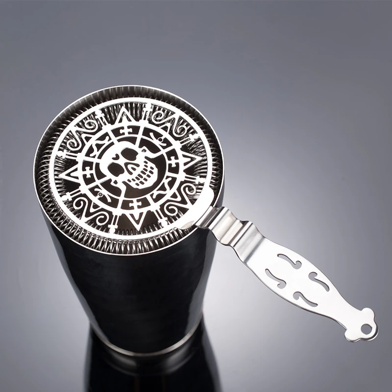 Skull And Mechanical Watch Bar Strainer Sprung Cocktail Strainer Stainless Steel Deluxe Strainer Barware