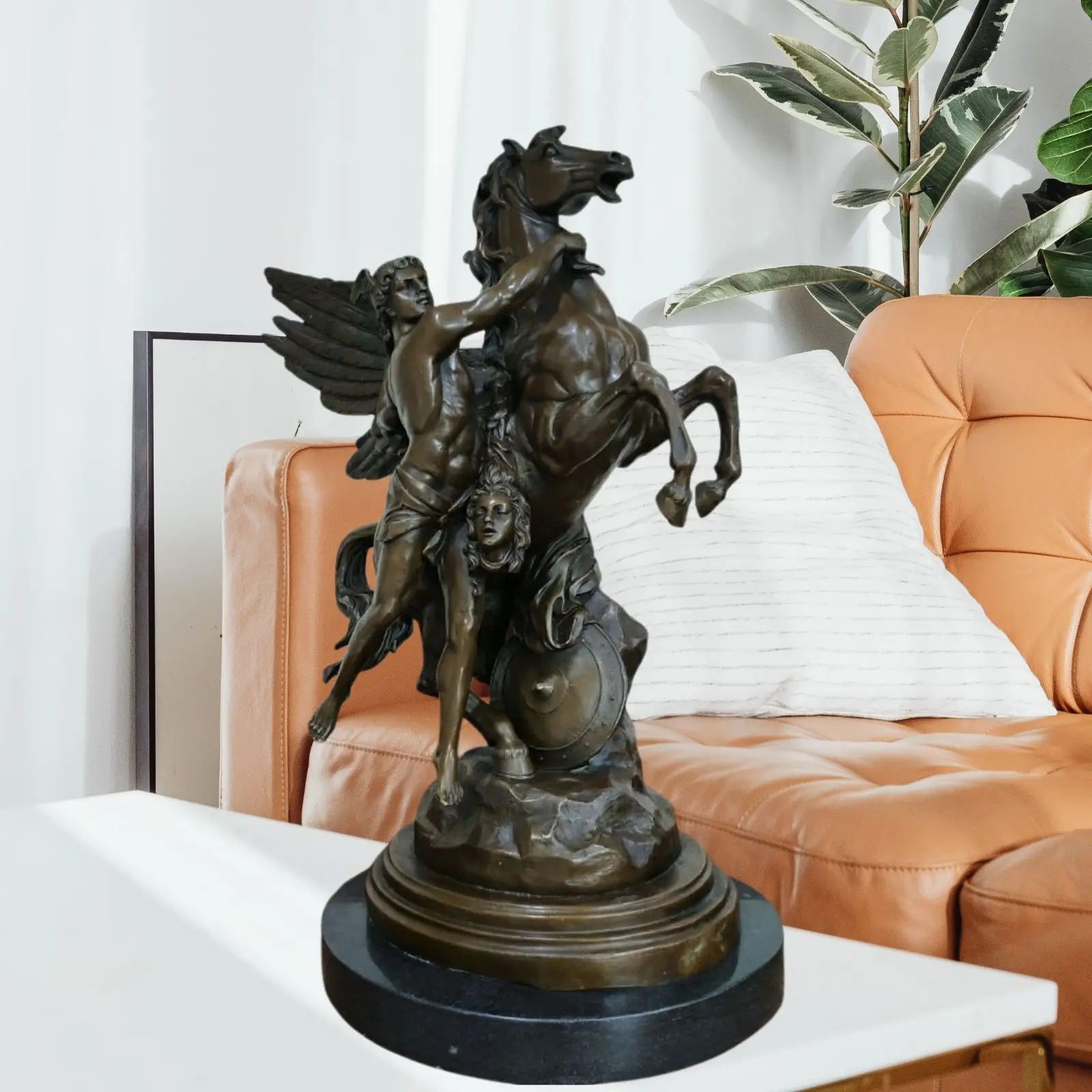 45cm Bronze Perseus Sculpture Antique Bronze Statue Perseus Holding The Head Of Medusa Greek Figurine Art Crafts For Home Decor