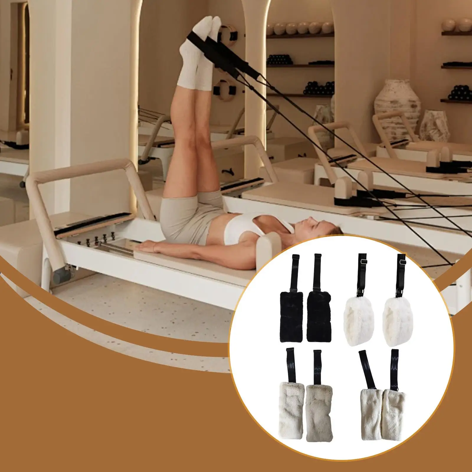 Correas de Pilates de Nailon Afelpado, Accesorios de Fitness para Pilates y Musculación, para Yoga y Estiramiento en Casa o Gimnasio