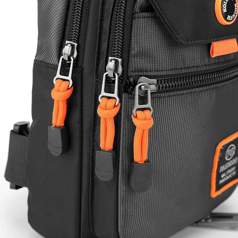 حقيبة ظهر للرجال Adventure Sling - واسعة وعرة للرياضات الخارجية والمشي لمسافات طويلة والسفر - حقيبة صدر متعددة الاستخدامات مع جيوب متعددة