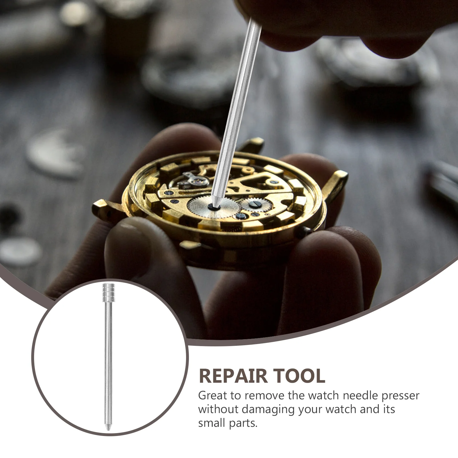 Watch Hour Pointer Install Tool Needle Punch Minute Hand Pusher Gadget for Watchmakers Clock Maintenance