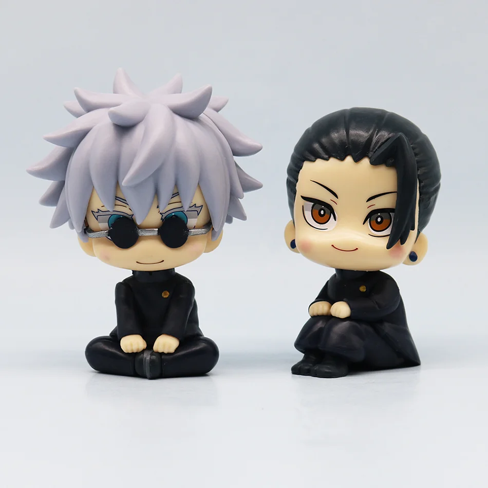 Anime lindo Fushiguro Toji Jujutsu Kaisen figura Gojo Satoru figura de acción versión Q muñeca Geto Suguru estatua 10cm PVC modelo Juguetes